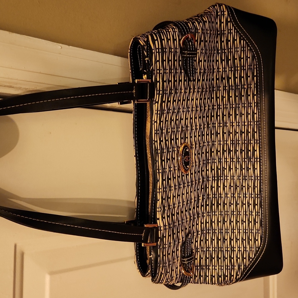 Etienne Aigner straw and leather handbag - Picture 6 of 13